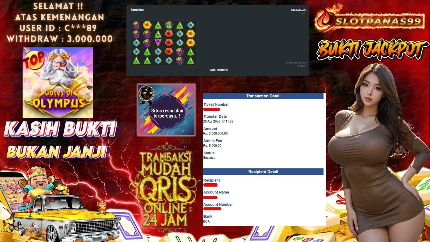 SLOTPANAS99 JACKPOT SLOT GATES OF OLYMPUS